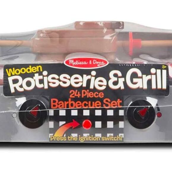 Melissa & Doug Other - Melissa & Doug Rotisserie and Grill Wooden Barbecue Play Food Set NEW